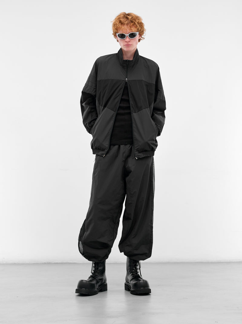 Black Mesh Paneled Track Jacket (UH76GJ700B-BLACK)