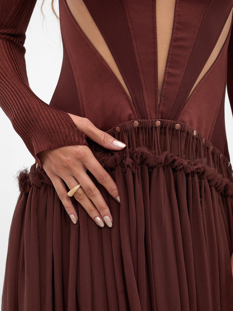 Hazel Wisdom Silver Ring (JR03H1YE450-LIGHT-HAZEL)