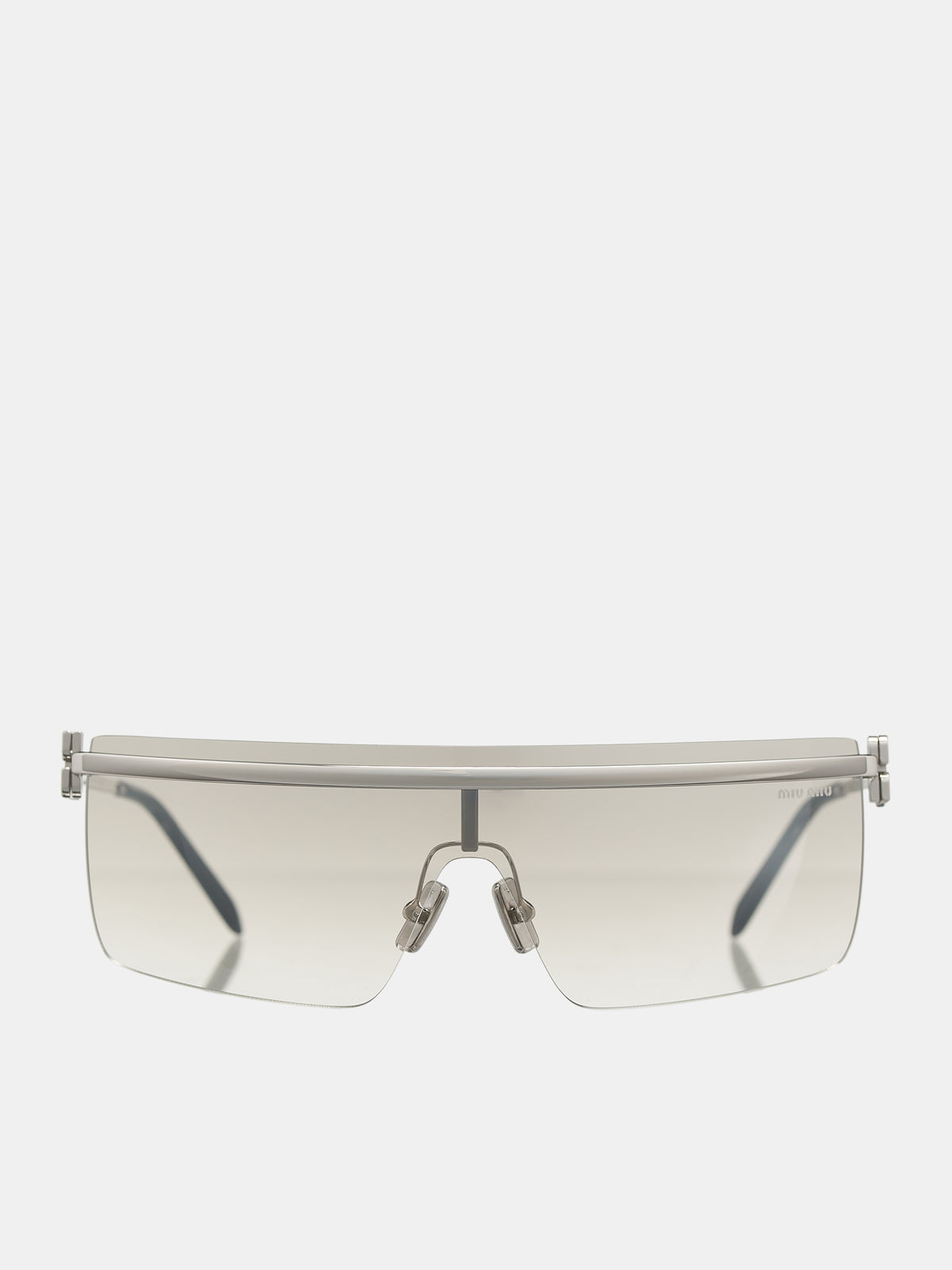 Shield Sunglasses (0MU-50ZS-SILVER-CLEAR-GRADIENT)