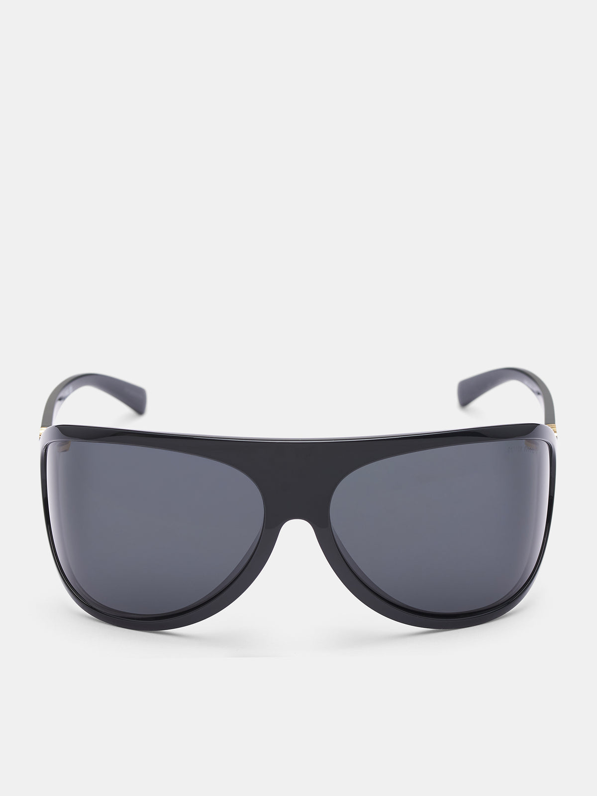 MU A01S Shield Sunglasses (0MU-A01S-BLACK-DARK-GREY)