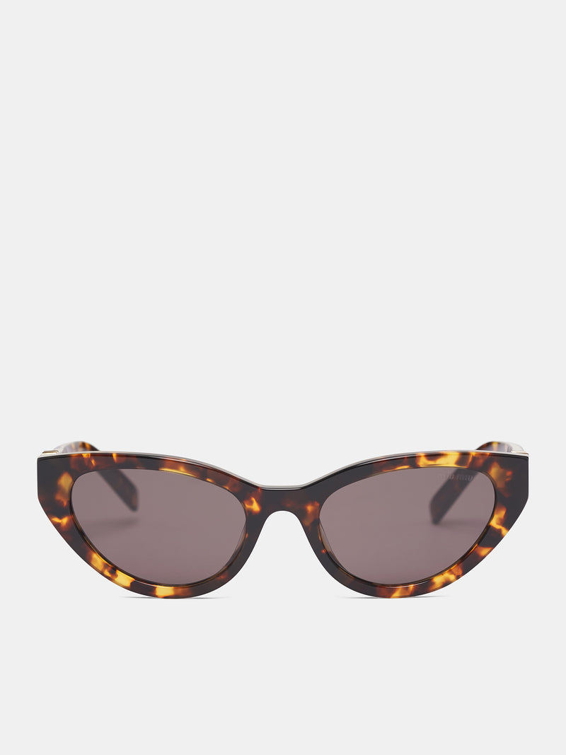 Tortoiseshell Cat-Eye Sunglasses (0MU-A04S-HAVANA-HONEY-DARK-BRO)