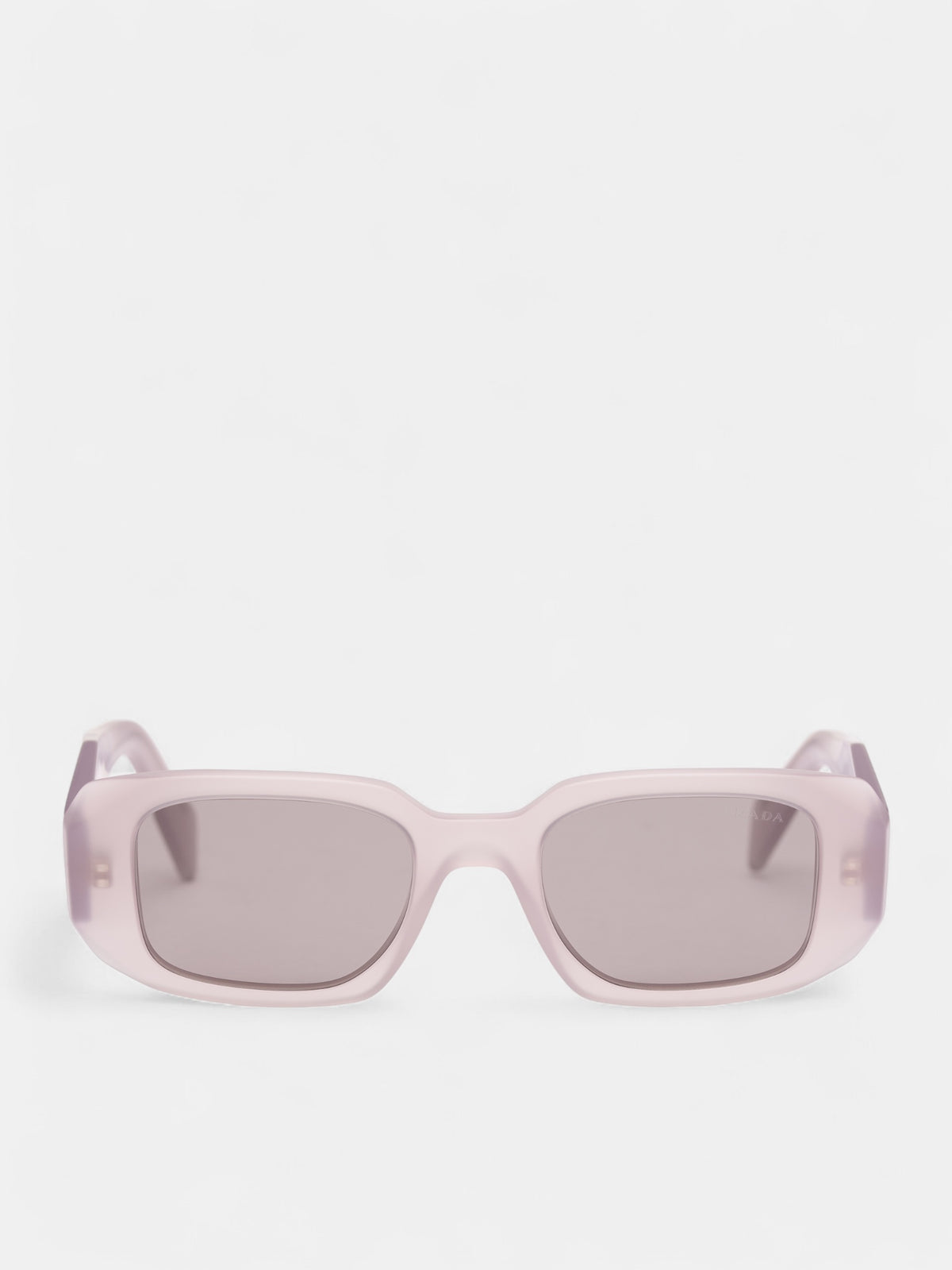 Transparent Brown 17WS Rectangle Sunglasses (0PR-17WS-TORTOISE-DARK-GREY)