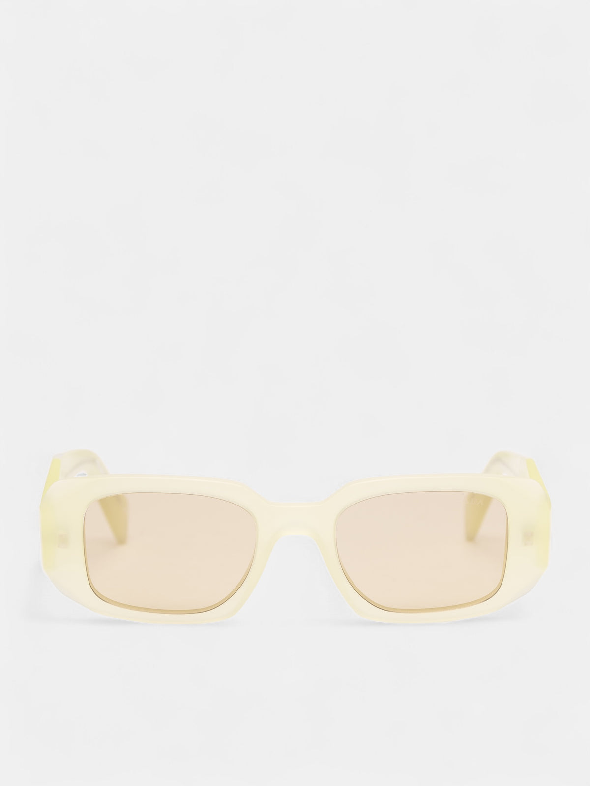 White 17WS Rectangle Sunglasses (0PR-17WS-VANILLA-YELLOW)