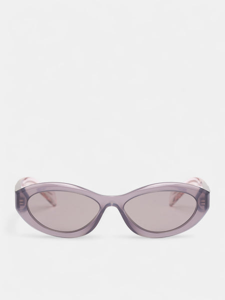 ヘロヘロ Gray Gradient 26ZS Oval Sunglasses (0PR-26ZS-17K08Z-TALC-DARK-GREY)