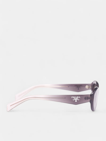 Gray Gradient 26ZS Oval Sunglasses (0PR-26ZS-17K08Z-TALC-DARK-GREY)