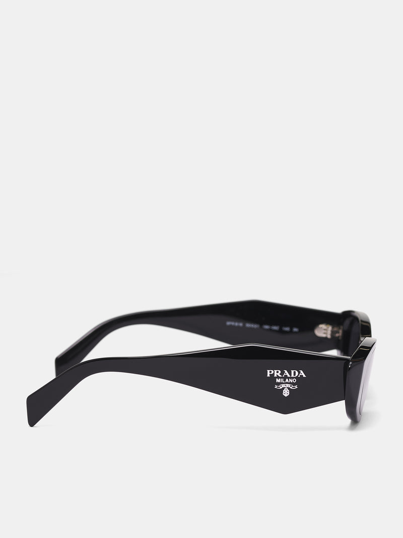 Black PR-B16S Geometric Sunglasses (0PR-B16S-BLACK-DARK-GREY)