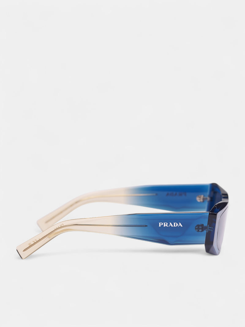Blue Transparent Gradient B19S Sunglasses (0PR-B19S-BLUE-DARK-BLUE)
