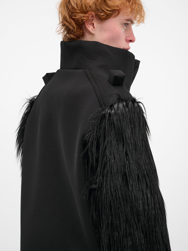 Black UFO Fur 3D Jacket (1002-CC7-BLACK)