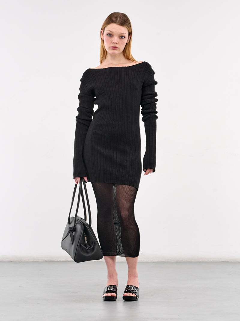 Arches Long Sleeve Knit Dress (10044-ARCHES-BLACK)