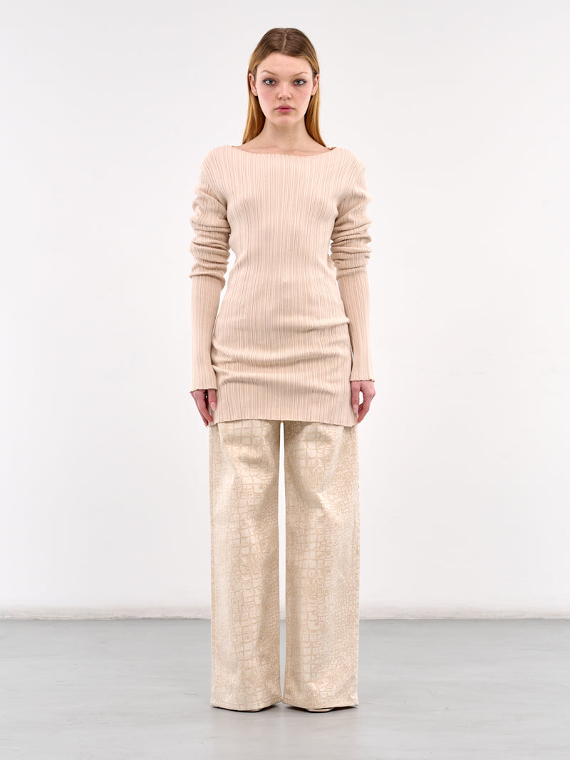 Arches Long Sleeve Knit Dress (10044-ARCHES-BUFF)