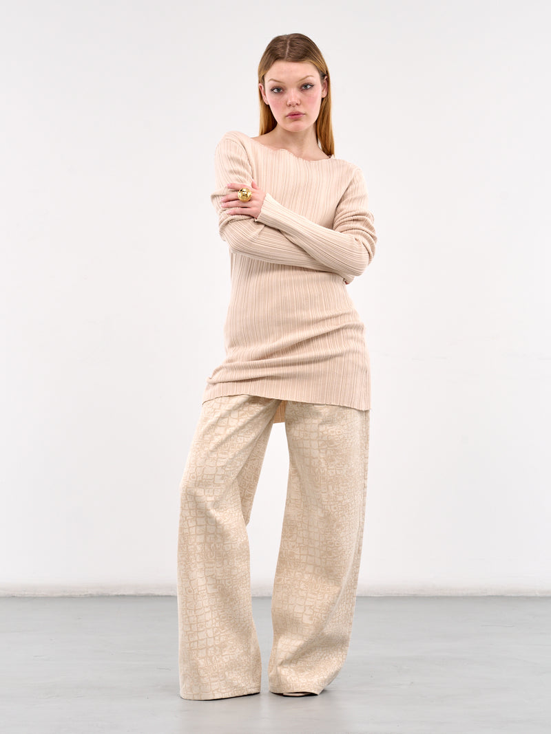 Arches Long Sleeve Knit Dress (10044-ARCHES-BUFF)