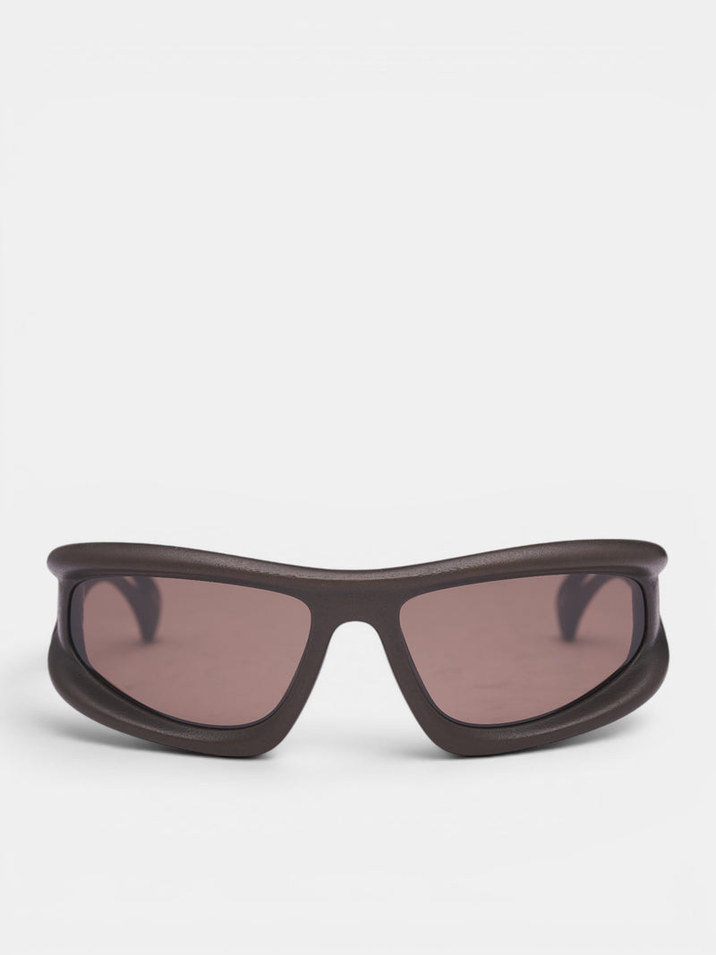 Mykita x 032c Brown Marfa Sunglasses (10085508-EBONY-BROWN-CEDAR)