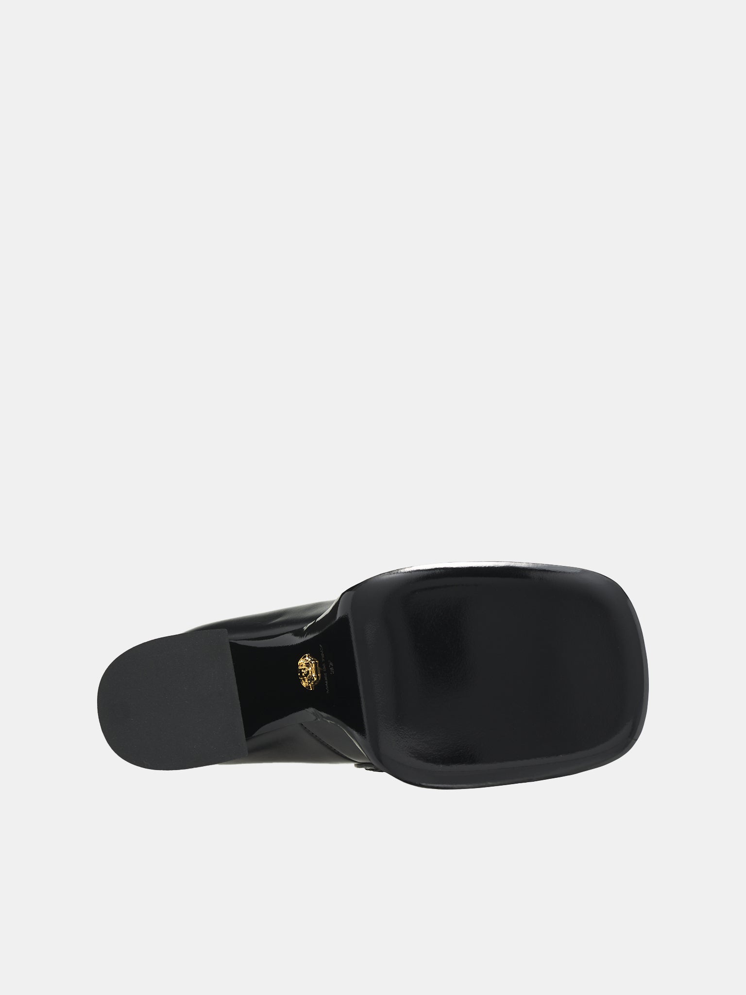 Leather Platform Loafers (1010175-DVT2P-BLACK-GOLD)
