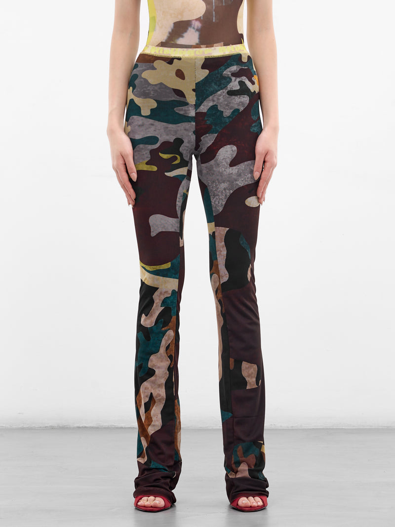 Camouflage Mesh Knit Leggings (10120050106-PRINT)