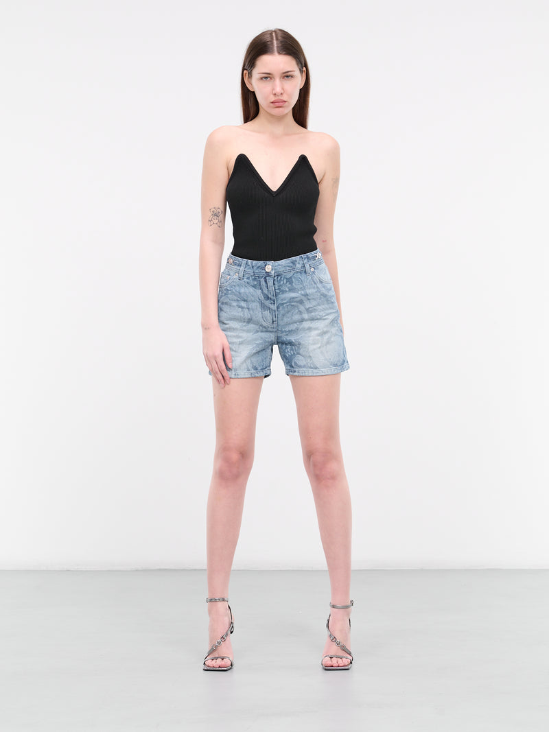 Barocco Boyfriend Denim Shorts (1013689-1D030-DENIM)