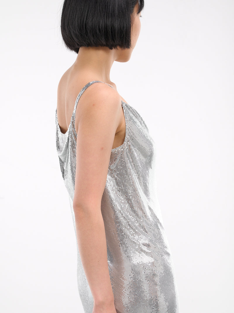 Metal Mesh Slip Dress (1016119-1A11271-1X050-NICKEL)