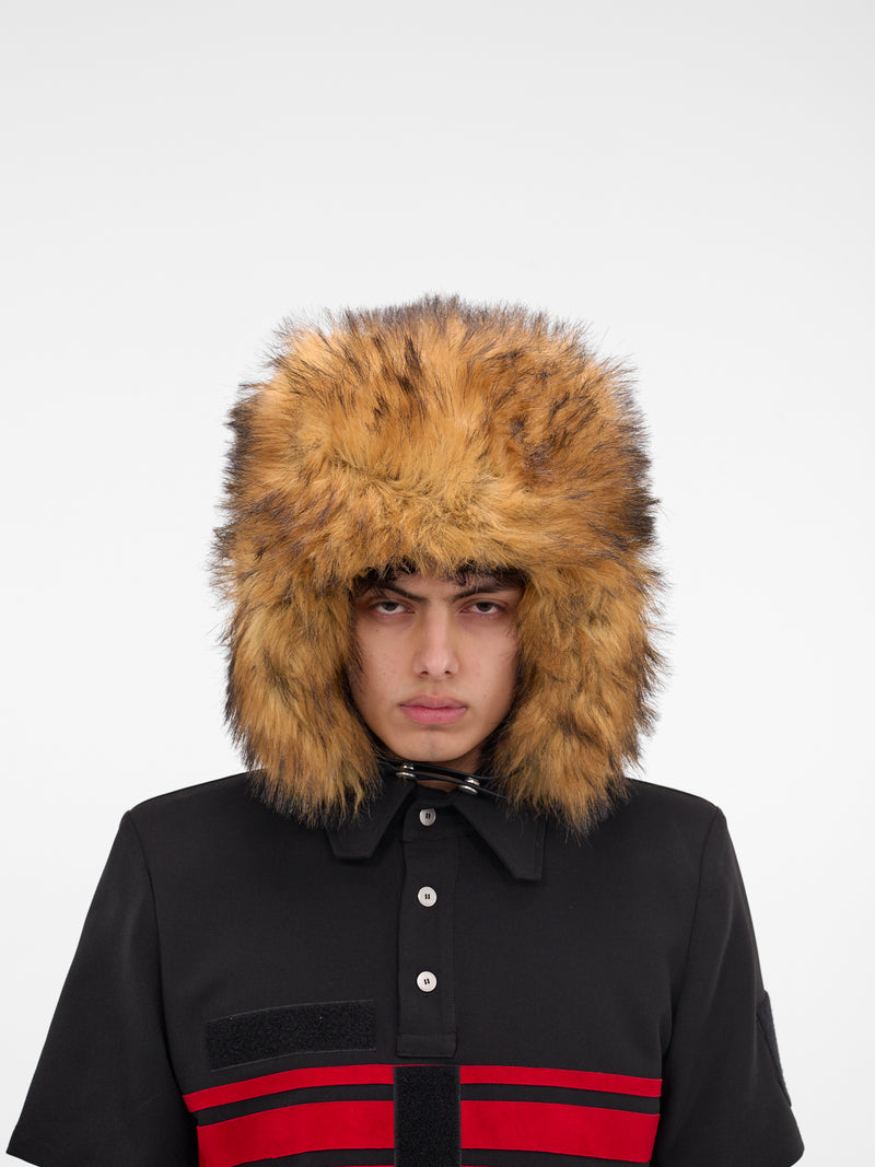 Beige Oversized Fur Trapper Hat (MA007-BEIGE)