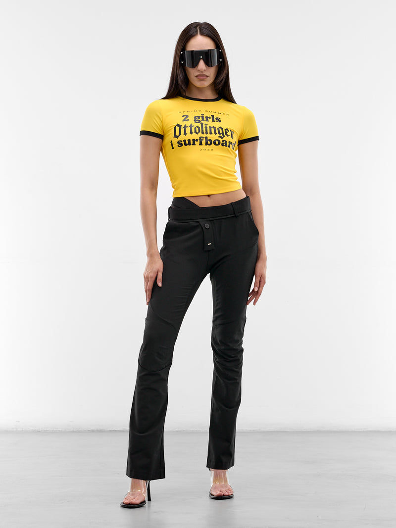 Yellow 2 Girls Baby Tee (10211010302-YELLOW-BLACK)