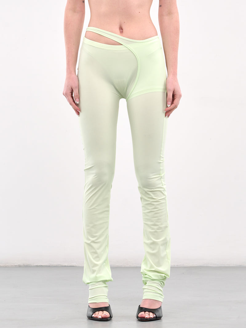Layered Waist Leggings (10280060301-GREEN)