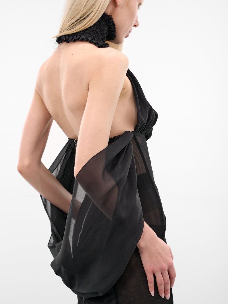 Black Cage Of Mind Maxi Dress (CAGE-OF-MIND-DRESS-BLACK)