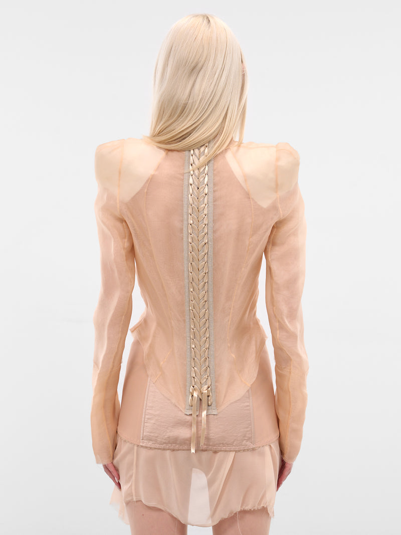 Beige Skins Crawling Tailored Jacket (SKINS-CRAWLING-JACKET-NUDE)