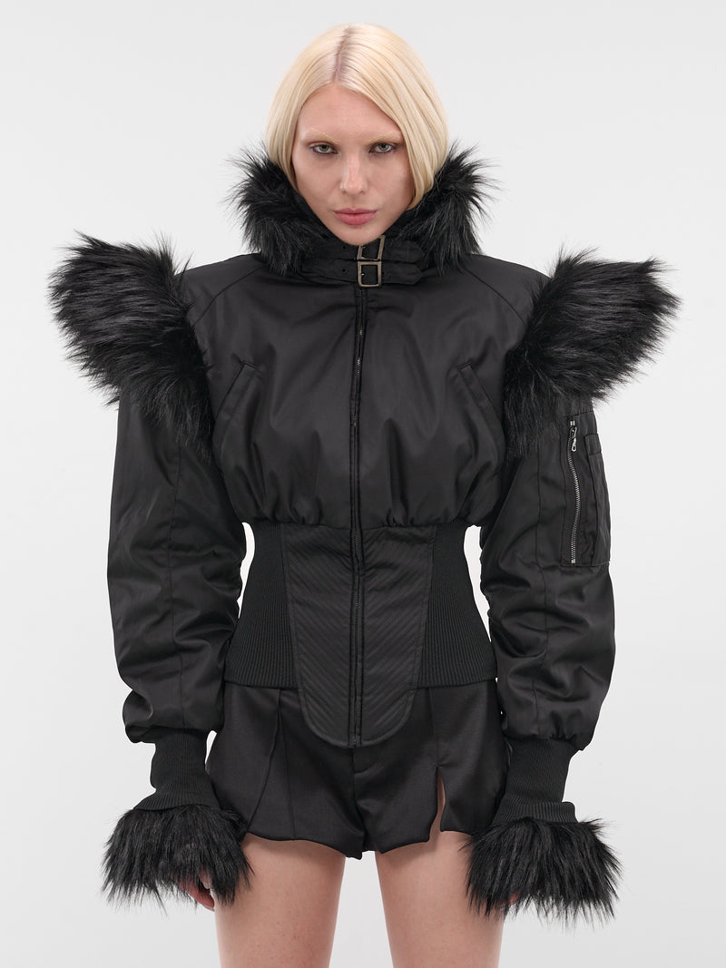 Black Matter In Time Bomber Jacket (MATTER-IN-TIME-JACKET-BLACK)