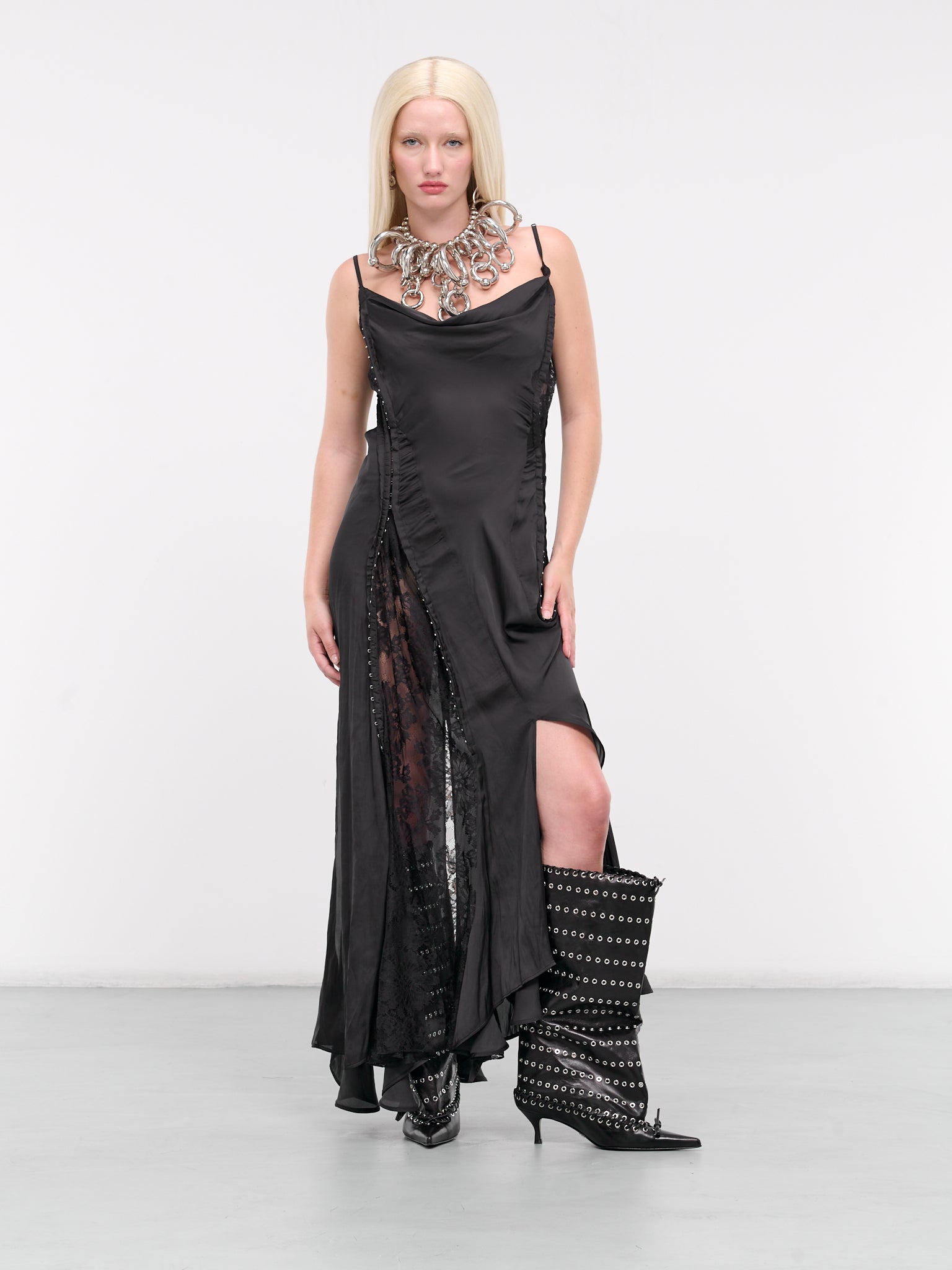 Hook & Eye Slip Dress (102DR001-F481-BLACK)