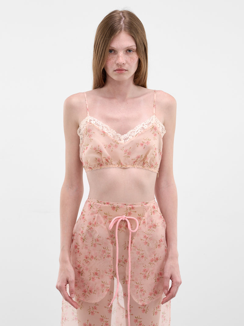 Nude Floral Lace Bra Top (1043-1297-NUDE-FLORAL)