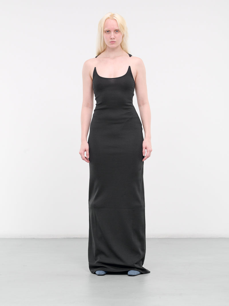 Invisible Strap Dress (104DR001-J100-VINTAGE-BLACK)