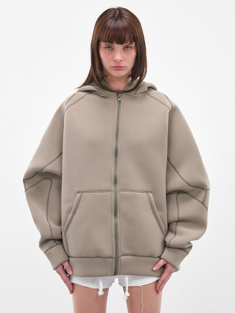 Gray Reversible Oversized Zip Hoodie (10970150901-GREY)