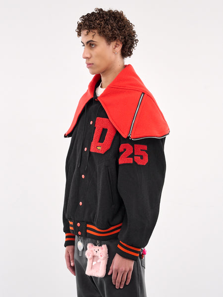 アウターその他 No.1006 HR baseball JP (3color) Petal Mouth Hooded Varsity Jacket (10BL209-BLACK)