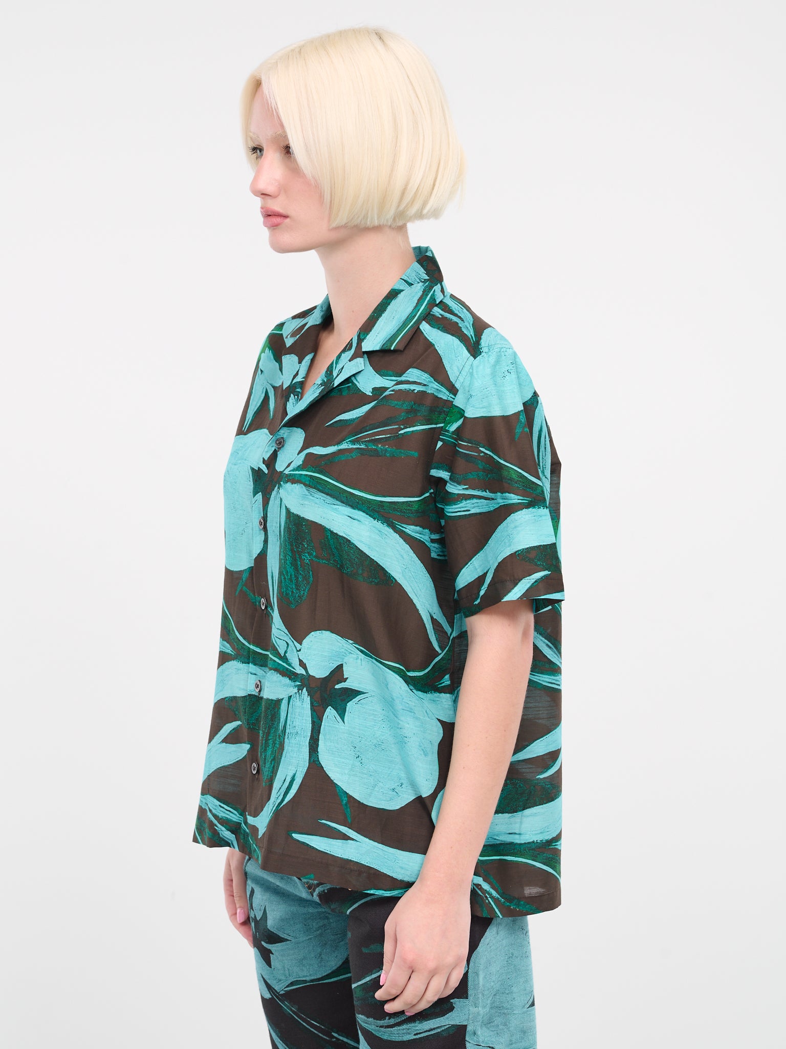 Weekend Shirt (113013-5042-TURQUOISE-FLOWER)