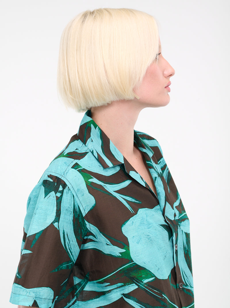 Weekend Shirt (113013-5042-TURQUOISE-FLOWER)