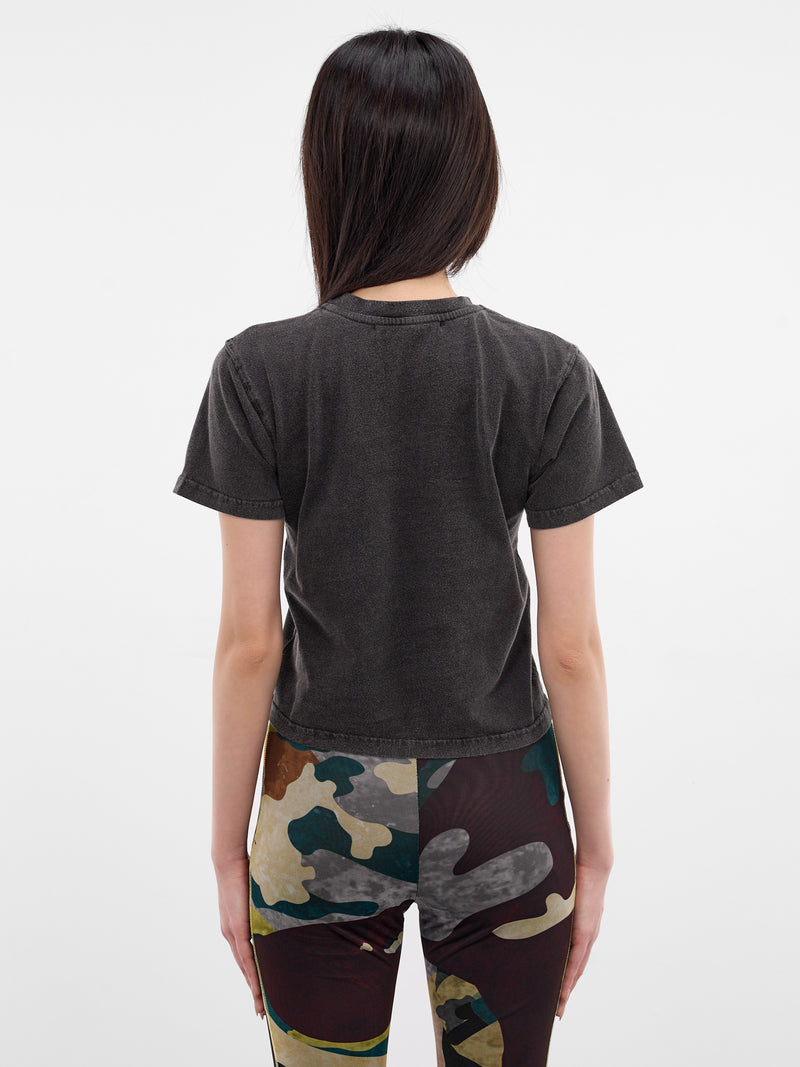 Black Slim Faded Piercing Tee (11510841501-BLACK)