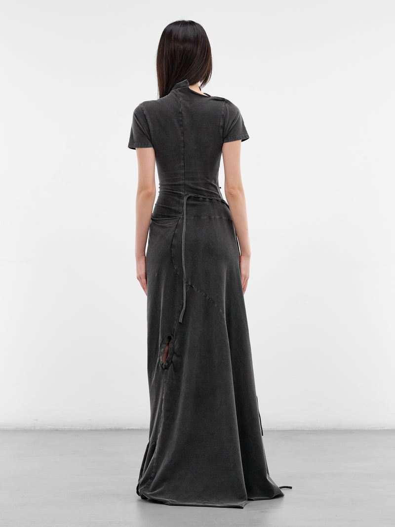 Black Deconstructed Adaptive Maxi Dress (11550371501-BLACK)