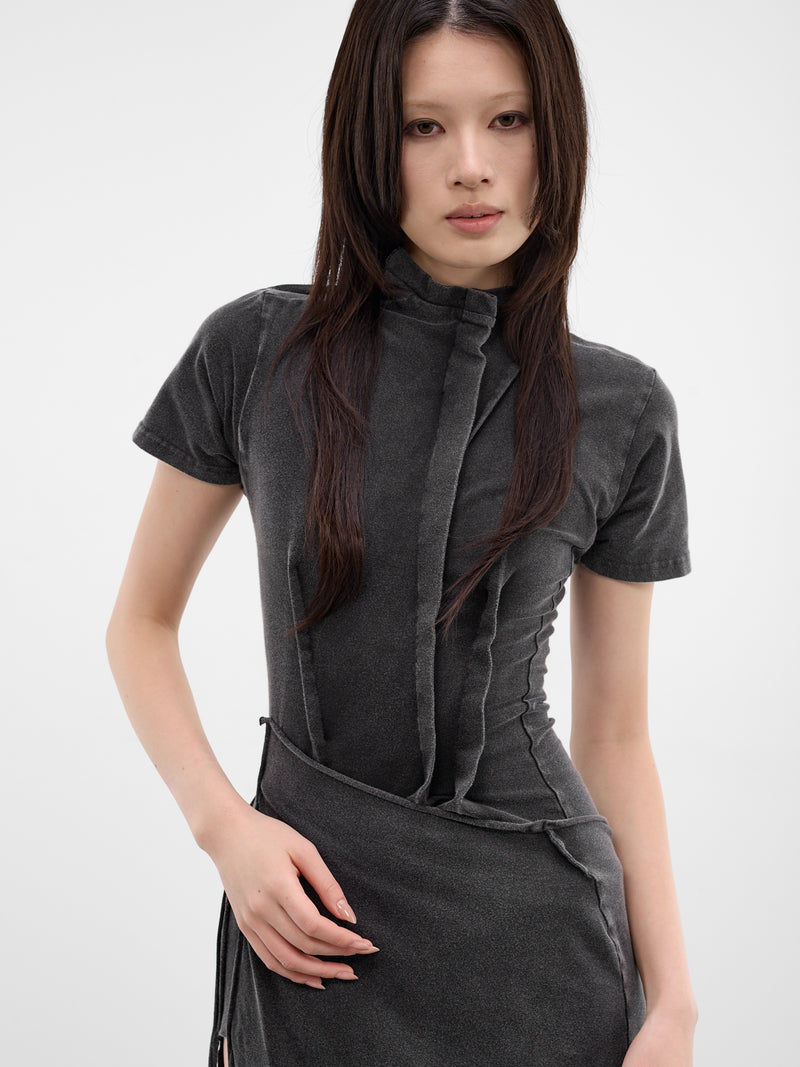 Black Deconstructed Adaptive Maxi Dress (11550371501-BLACK)