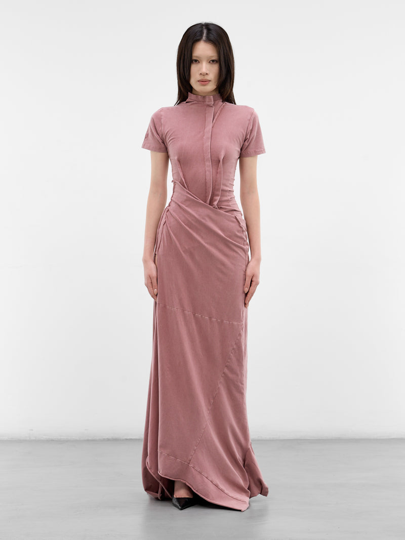 Red Deconstructed Adaptive Maxi Dress (11550371502-RED)