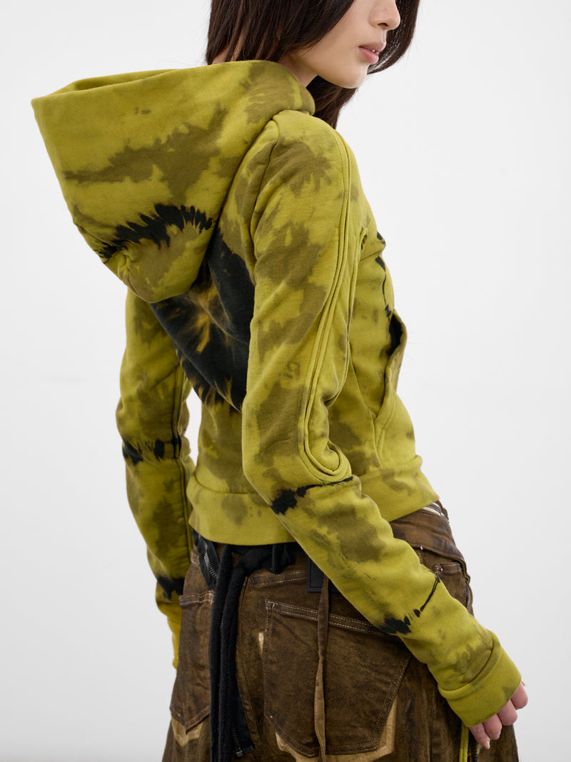 Slim Tie-Dye Suture Zip Hoodie (11560241504-MULTI)