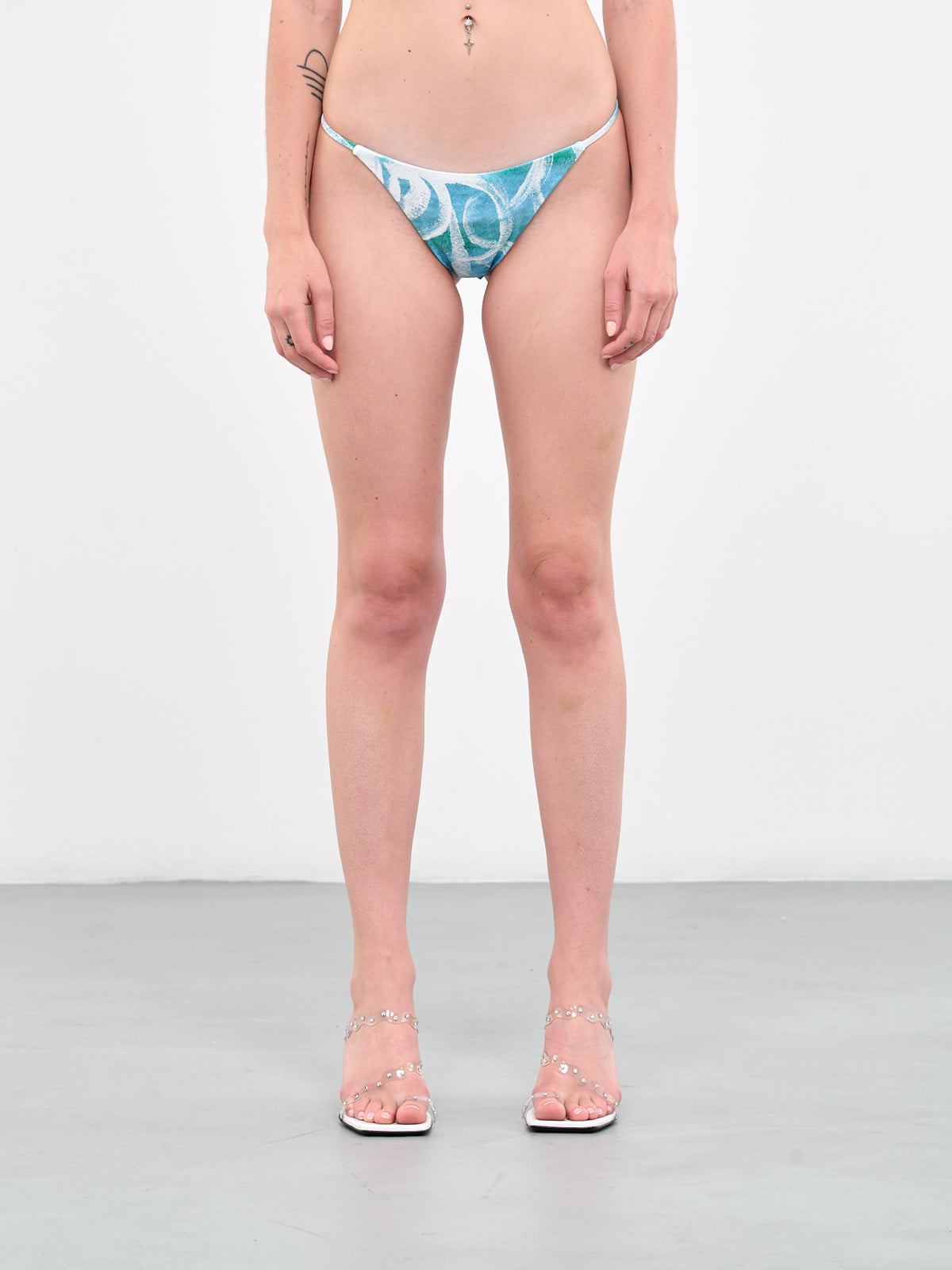 Mini Ring Bikini Bottom (117101-5040-WHITE-FLOWER)