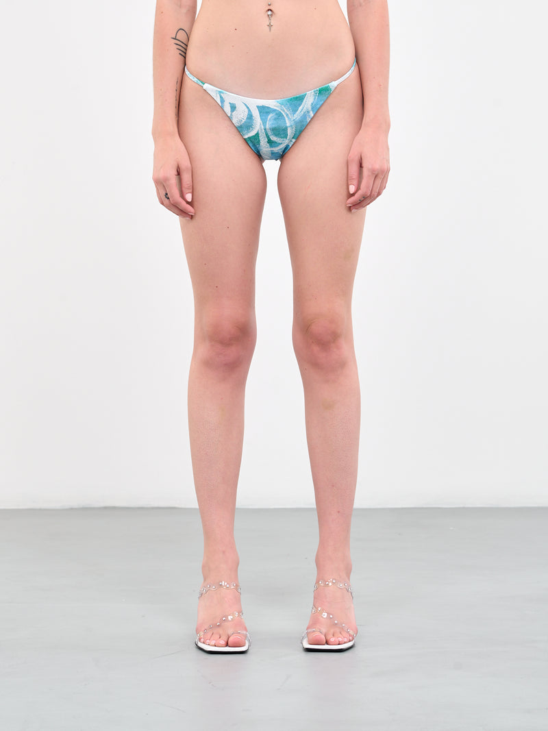 Mini Ring Bikini Bottom (117101-5040-WHITE-FLOWER)