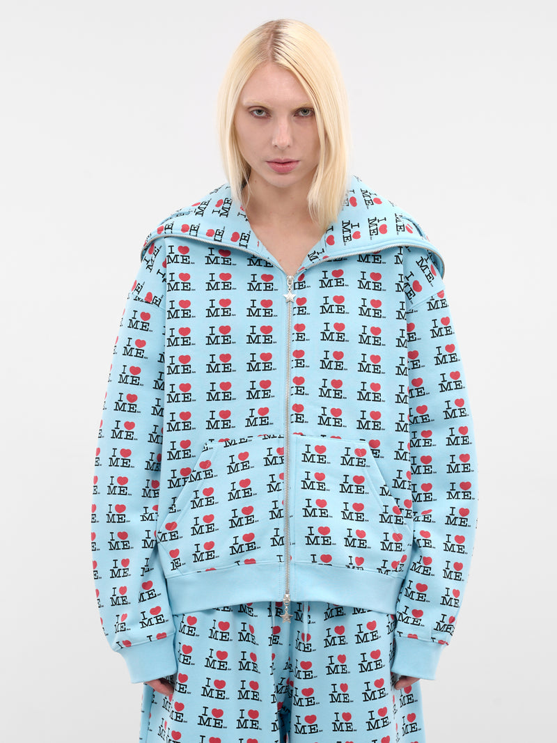 'I Heart Me' Zip Hoodie (120-I-HEART-ME-BLUE)