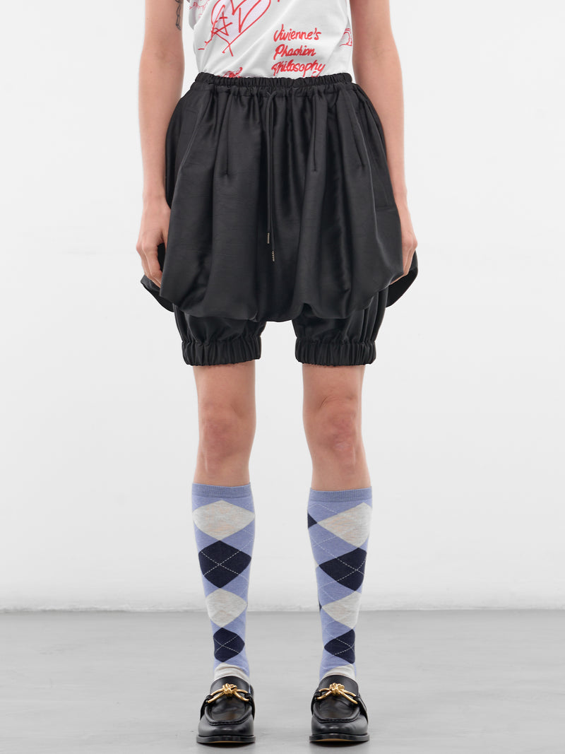 Black Relaxed Bloomers Shorts (12020015-W01AD-N401-BLACK)