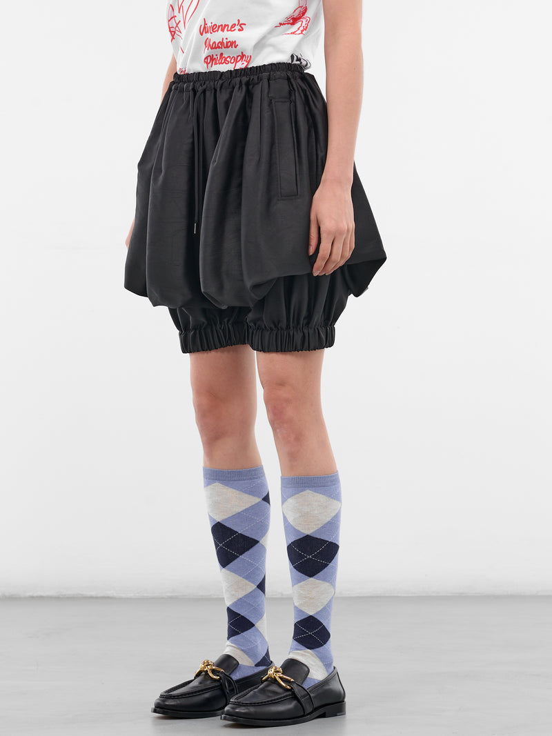 Black Relaxed Bloomers Shorts (12020015-W01AD-N401-BLACK)