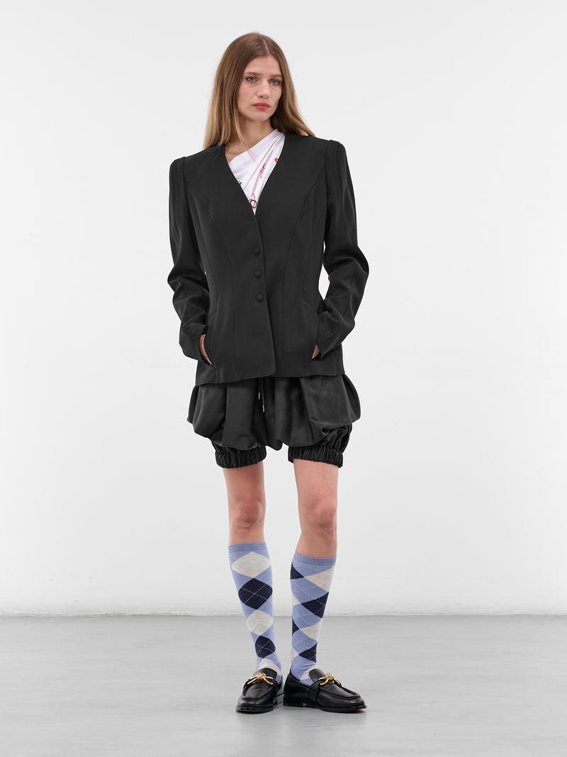 Black Relaxed Bloomers Shorts (12020015-W01AD-N401-BLACK)