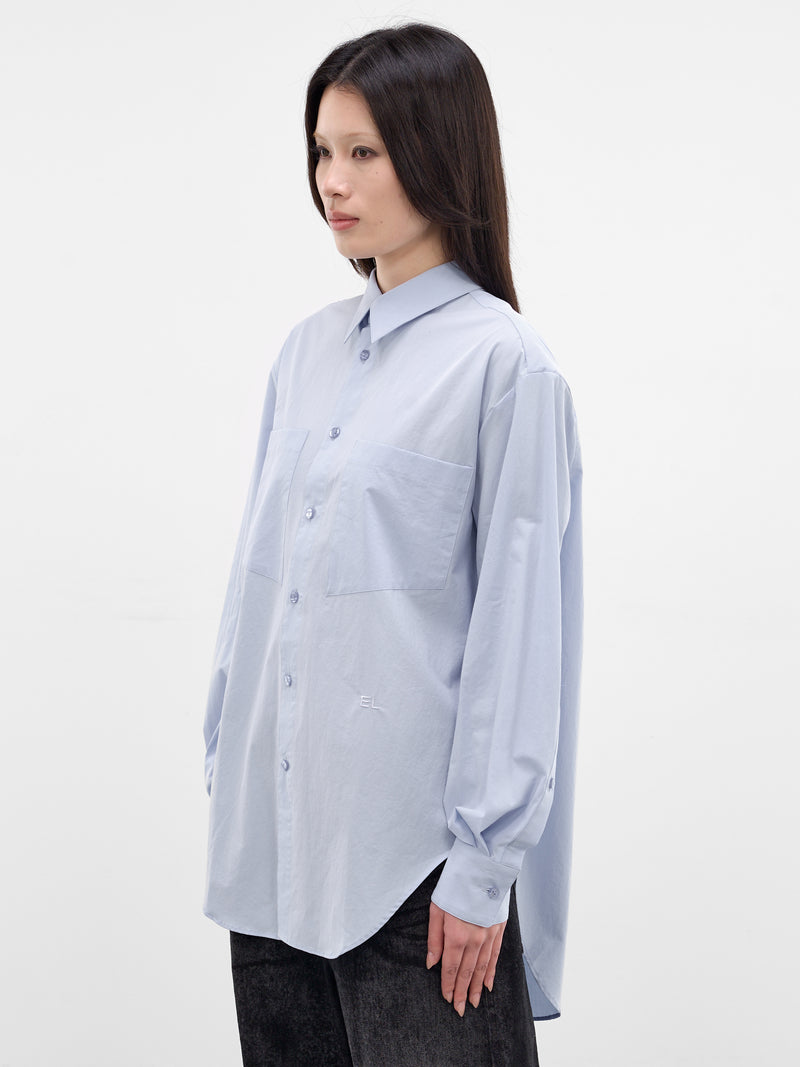 Ice Blue Cotton Button-Up Shirt (1216-EL-PS26-ICE)