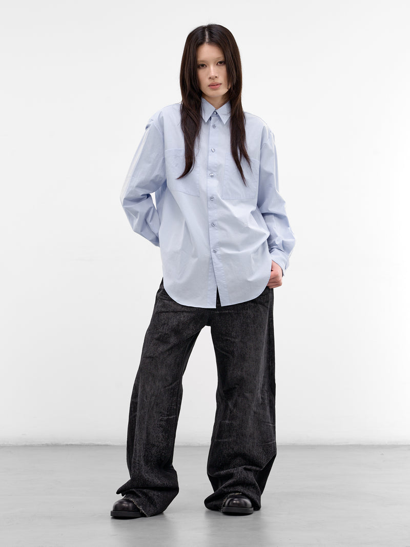 Ice Blue Cotton Button-Up Shirt (1216-EL-PS26-ICE)