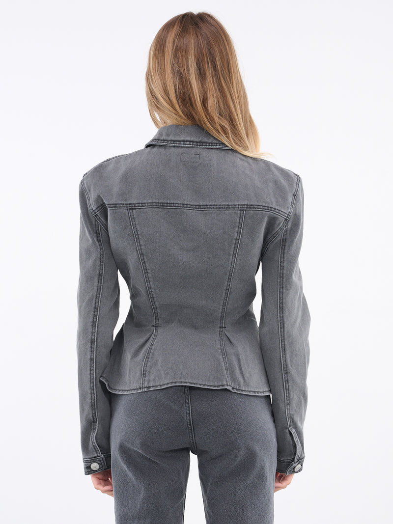 MAGDA BUTRYM Denim Peplum Jacket | H.Lorenzo - back