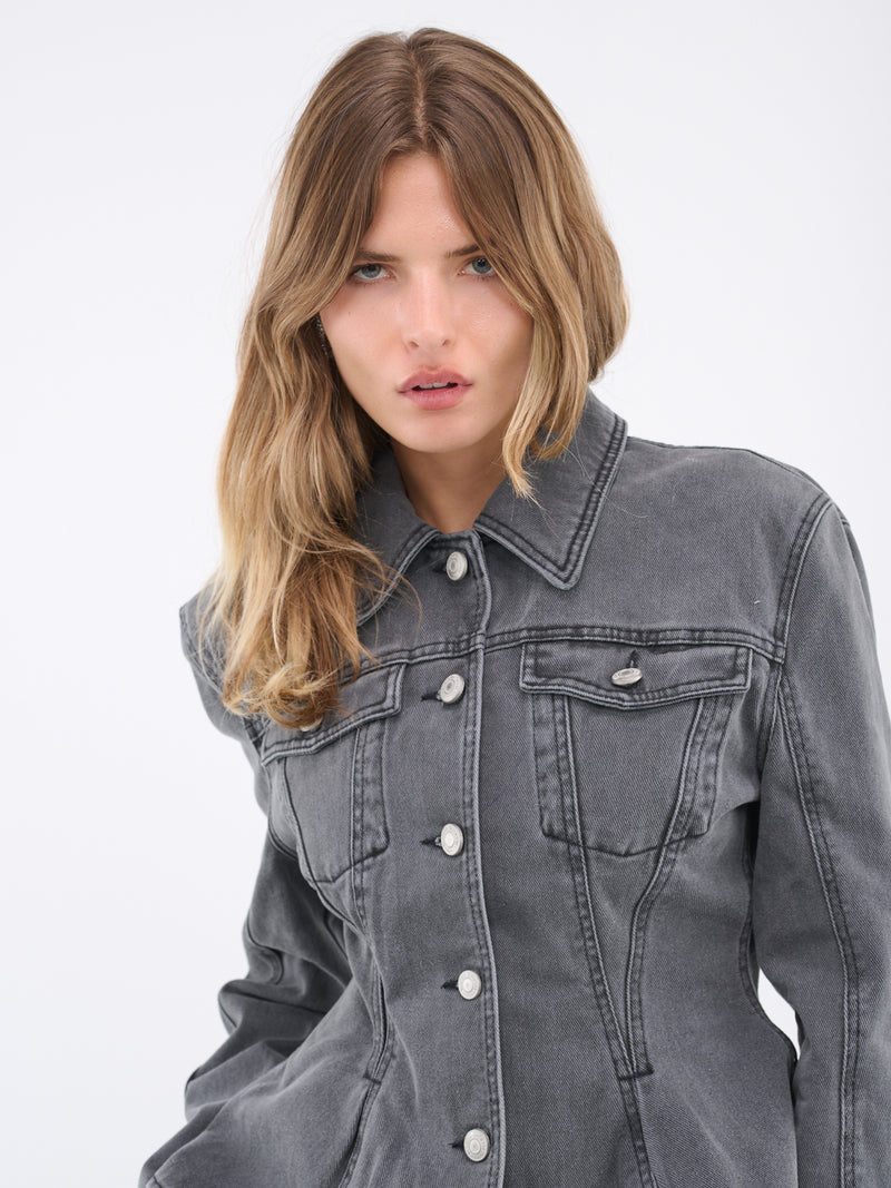 MAGDA BUTRYM Denim Peplum Jacket | H.Lorenzo - detail 1