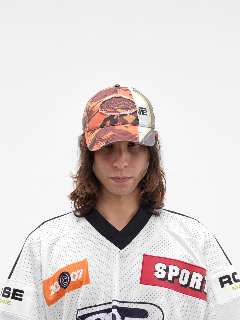 Deconstructed Hybrid Camo Collage Hat (1217W925208-ORANGE)