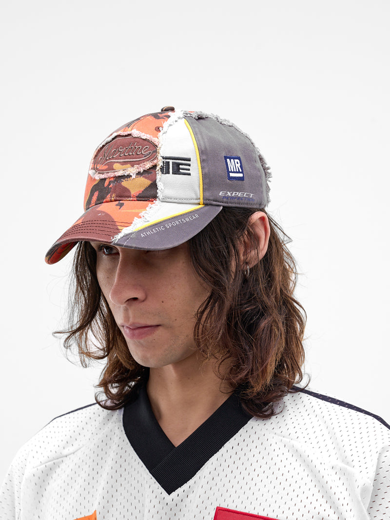 Deconstructed Hybrid Camo Collage Hat (1217W925208-ORANGE)